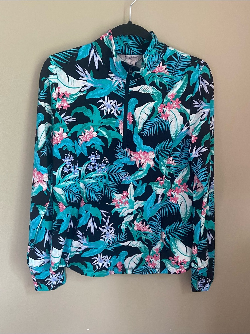 Tommy Bahama 1/4 Zip Tropical Print Large